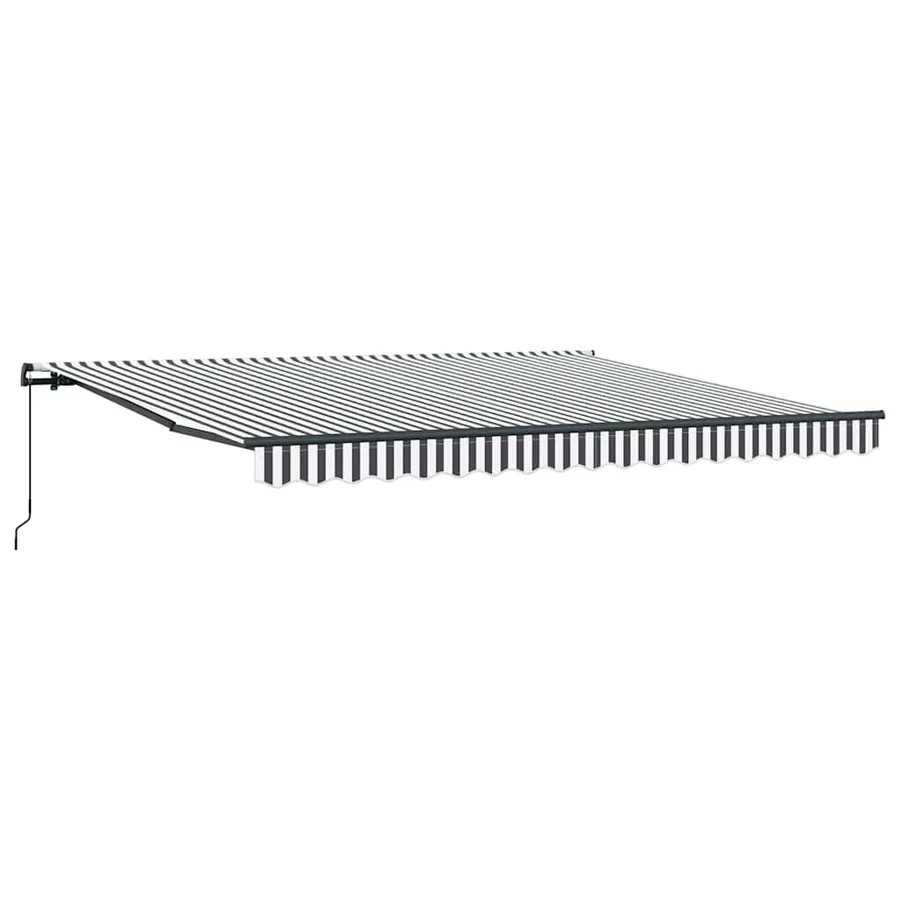 Auvent manuel rétractable anthracite et blanc 400x300 cm - 2