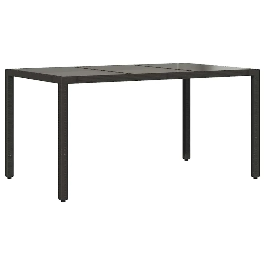 Ensemble de bistro de jardin 7 pcs coussins noir poly rotin - 4