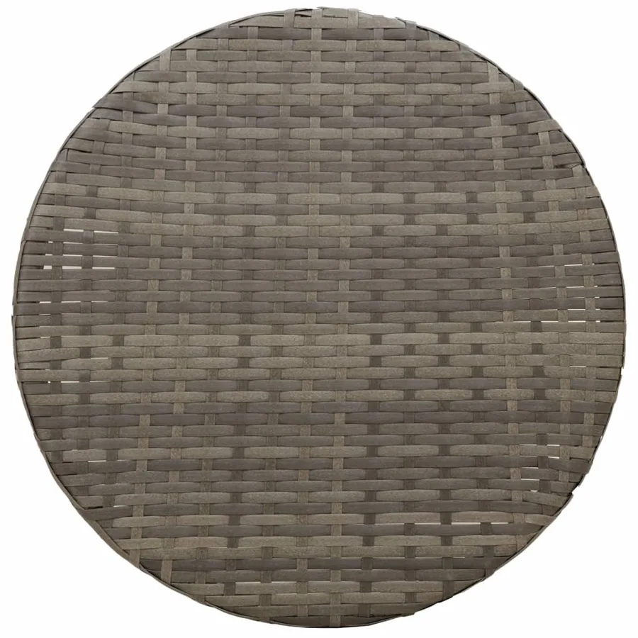 Ensemble de bistro 3 pcs avec coussins gris résine tressée - 9
