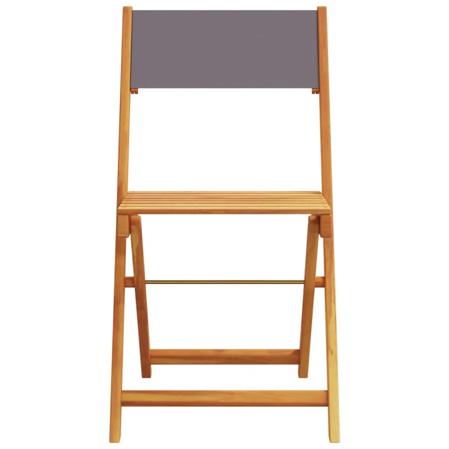 Ensemble à manger de jardin 5 pcs anthracite tissu bois massif - 4