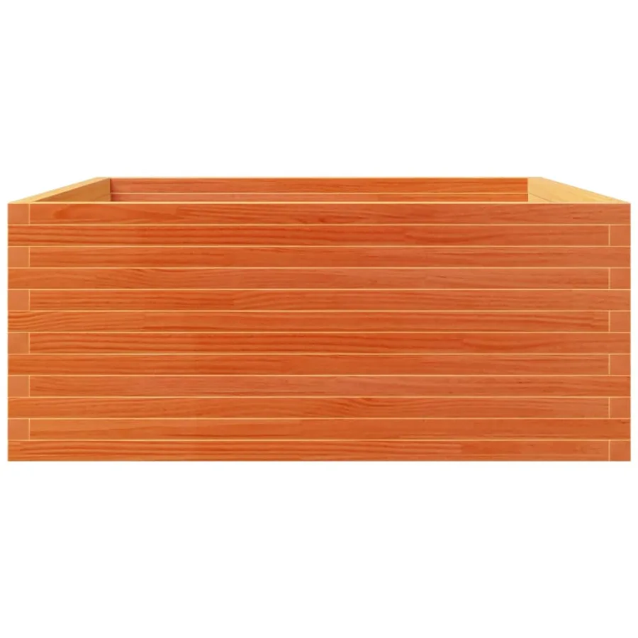 Jardinière cire marron 110x110x49,5 cm bois de pin massif - 6