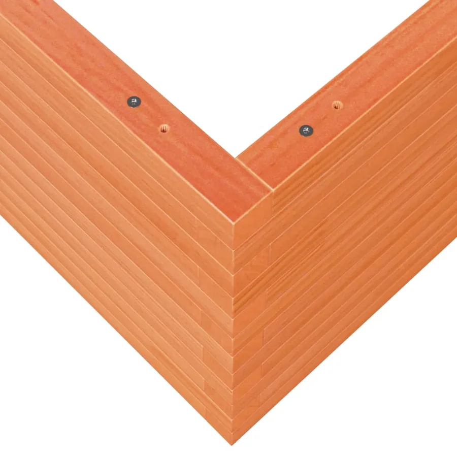 Jardinière cire marron 110x110x46 cm bois de pin massif - 8
