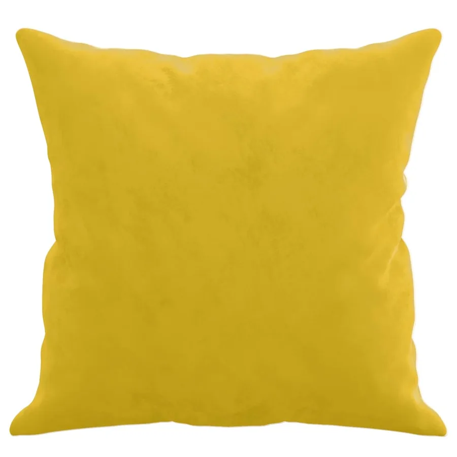 Coussins décoratifs lot de 2 Jaune 40x40 cm Velours - 4