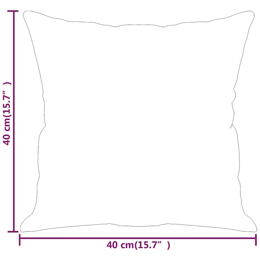 Coussins décoratifs lot de 2 Jaune 40x40 cm Velours - 7