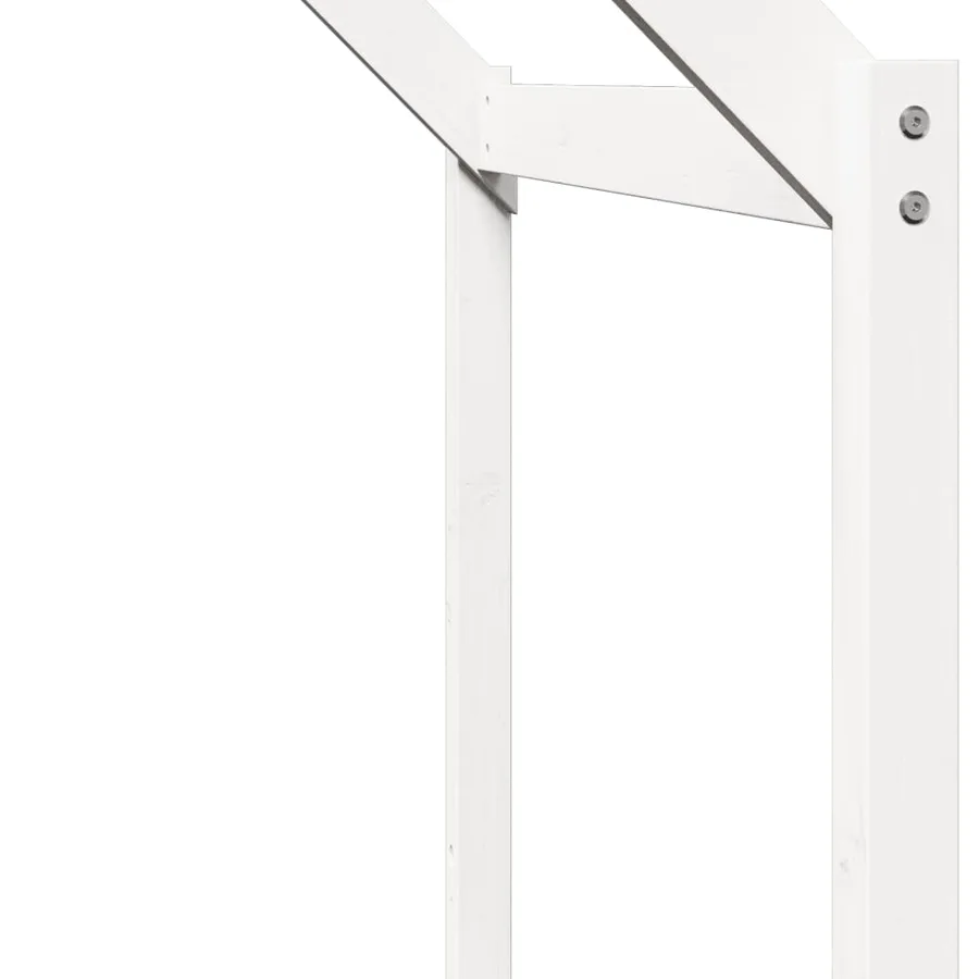 Lit superposé sans matelas blanc 90x190 cm bois de pin massif - 10