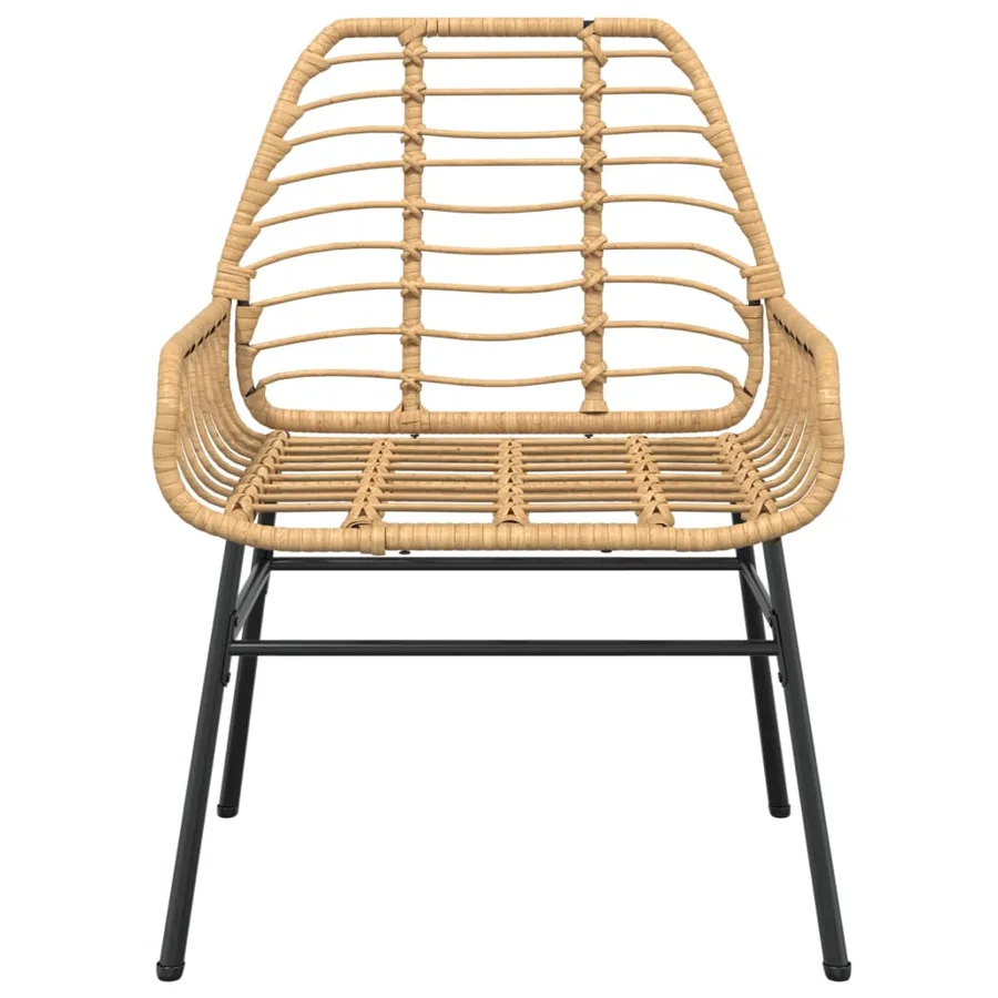 Chaises de jardin lot de 2 marron résine tressée - 5