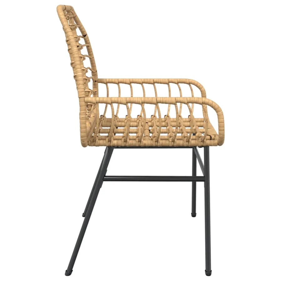 Chaises de jardin lot de 2 marron résine tressée - 6