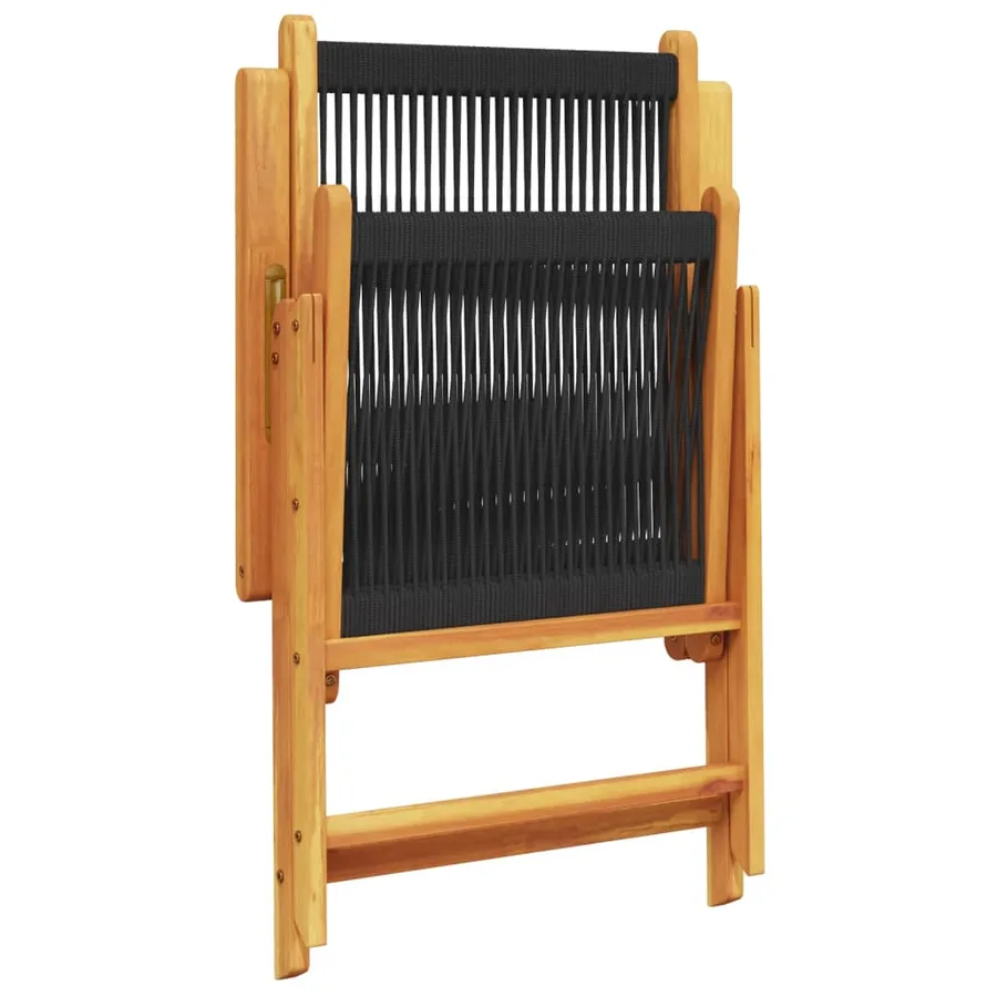 Chaises de jardin lot de 2 motif de feuilles acacia et tissu - 19