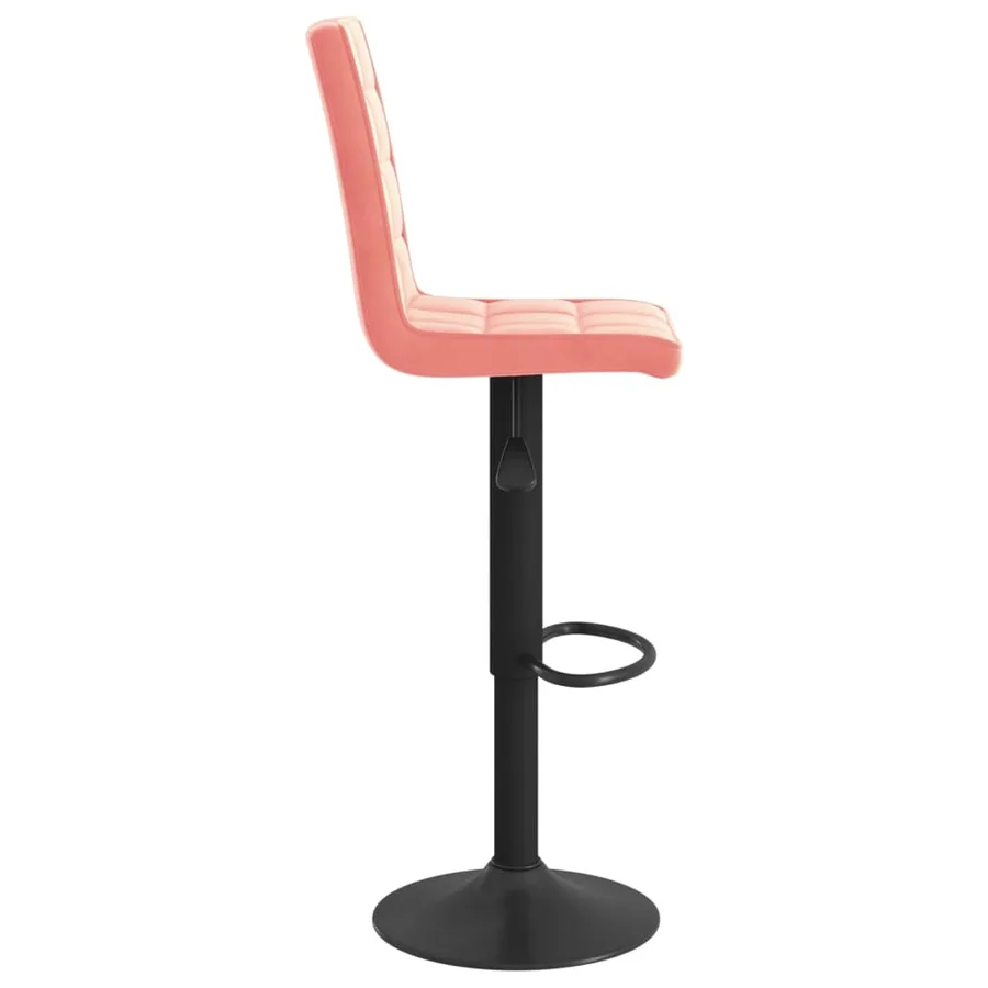 Tabouret de bar velours rose - 4