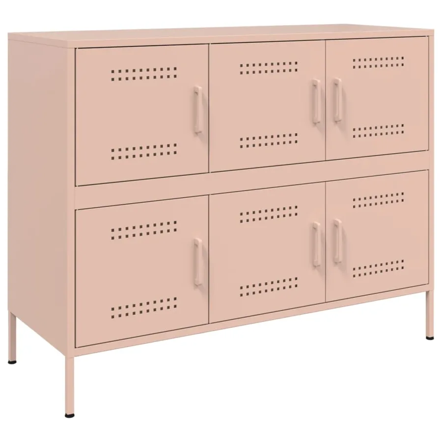 Buffet rose 100,5x39x79 cm acier - 2