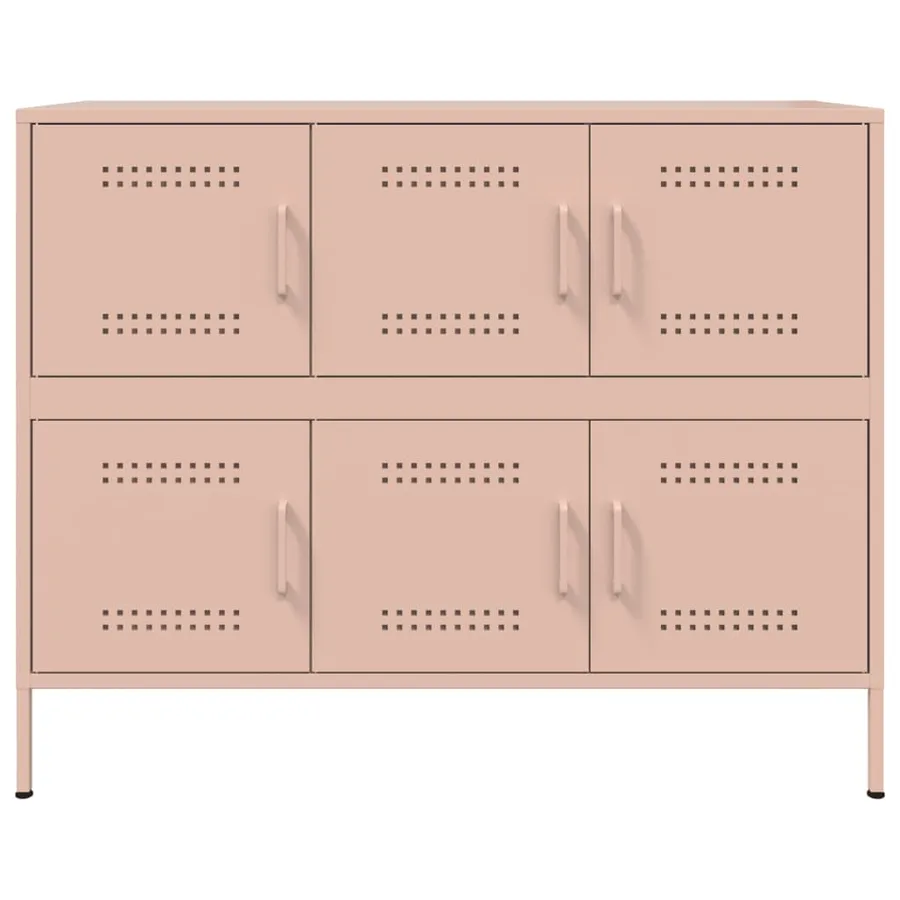 Buffet rose 100,5x39x79 cm acier - 6