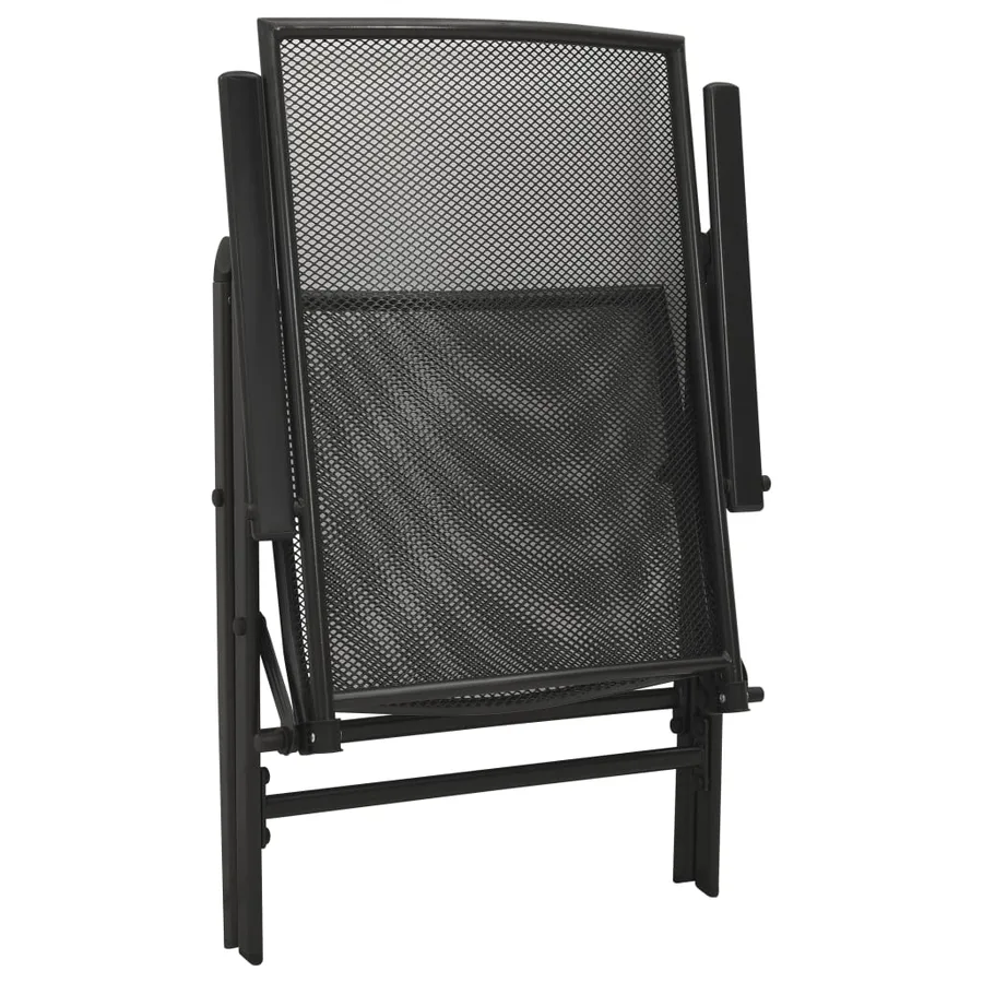 Ensemble de chaises de jardin inclinables 5 pcs anthracite - 6