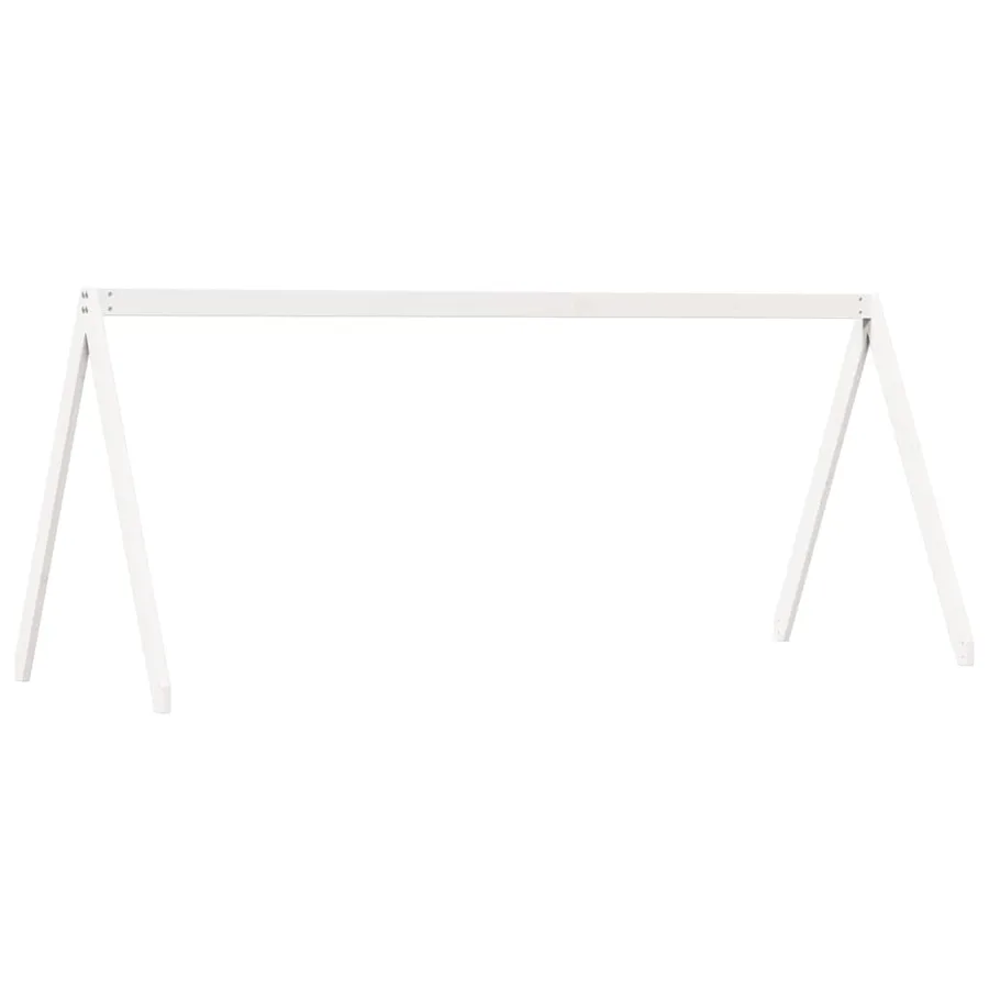Lit superposé sans matelas blanc 90x190 cm bois de pin massif - 8