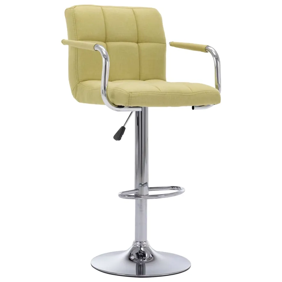 Chaises de bar lot de 2 vert tissu - 2