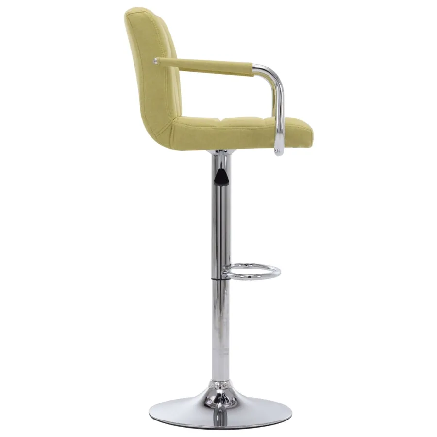 Chaises de bar lot de 2 vert tissu - 4