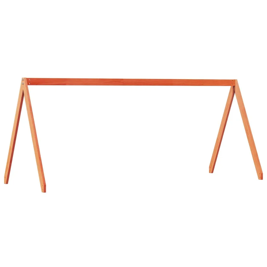 Lit haut sans matelas cire marron 80x200 cm bois de pin massif - 6