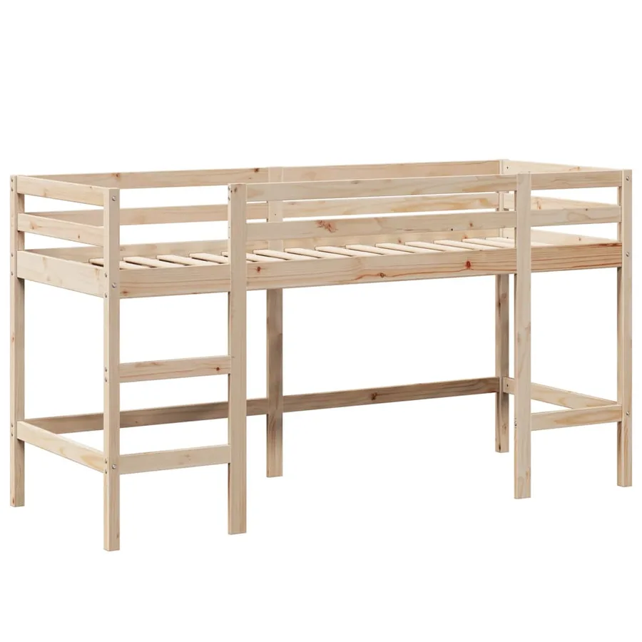 Lit superposé avec échelle et toit sans matelas 80x200 cm - 5