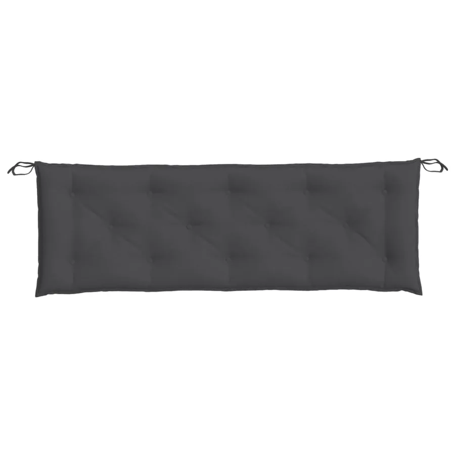 Coussin de banc de jardin anthracite mélangé 150x50x7 cm tissu - 4