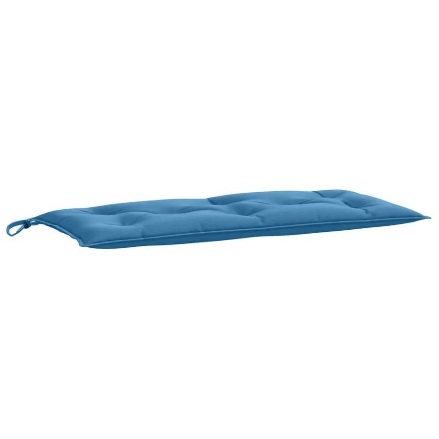 Coussins de banc de jardin lot de 2 bleu mélangé tissu - 5