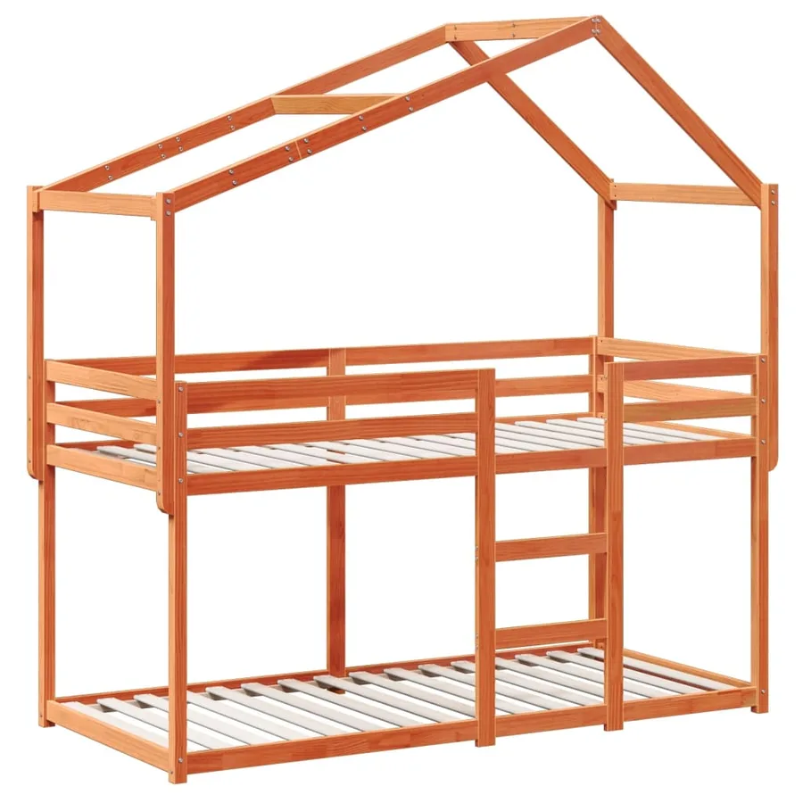 Lit superposé sans matelas cire marron 80x200 cm pin massif - 3