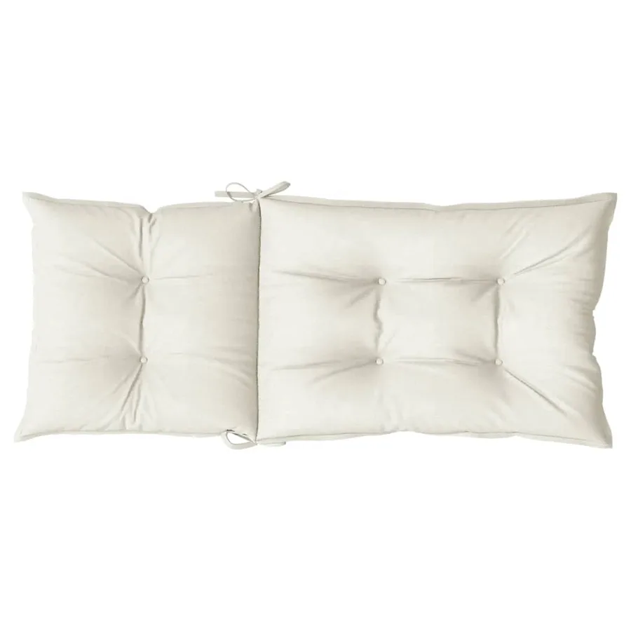 Coussins de chaise à dossier haut lot de 4 crème mélangé tissu - 7