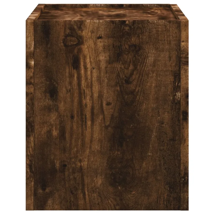 Tables de chevet murales 2 pcs chêne fumé 45x30x35 cm - 6