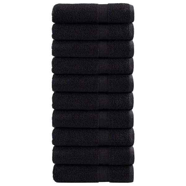 Essuie-mains de qualité supérieure SOLUND 10 pcs noir 600 g/m²