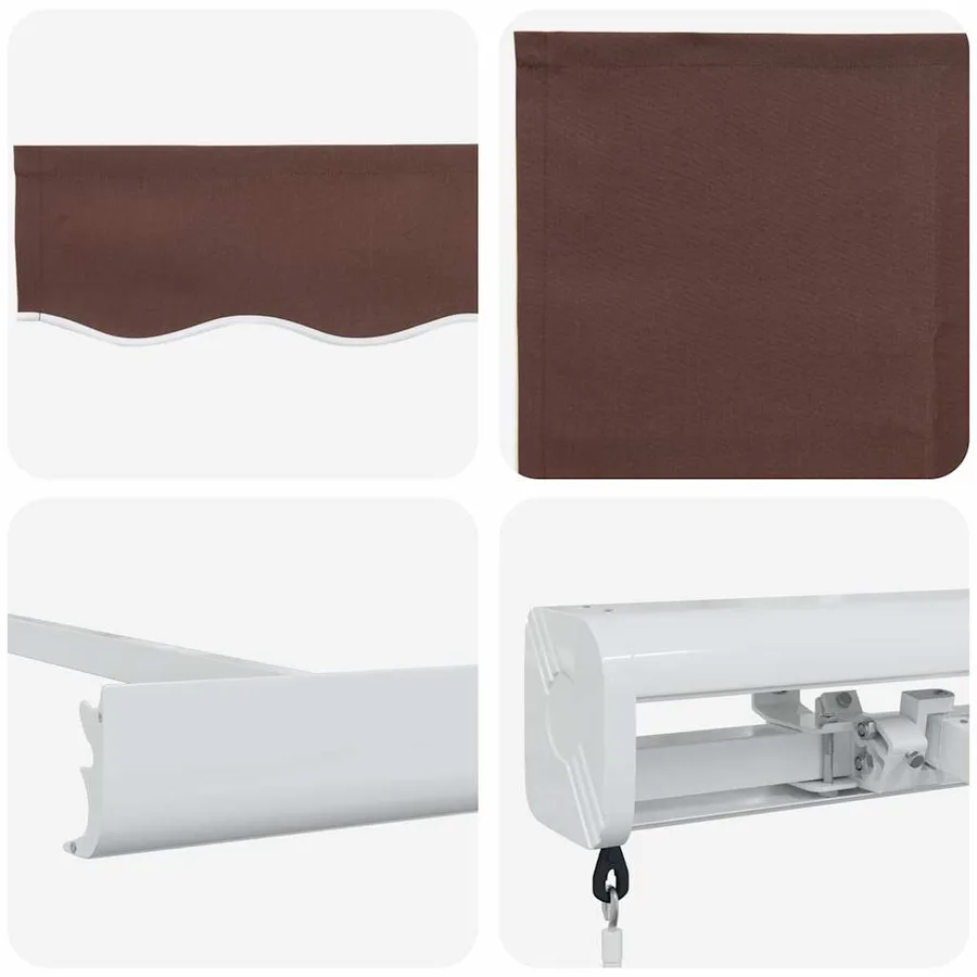 Auvent manuel rétractable marron 300x250 cm - 9