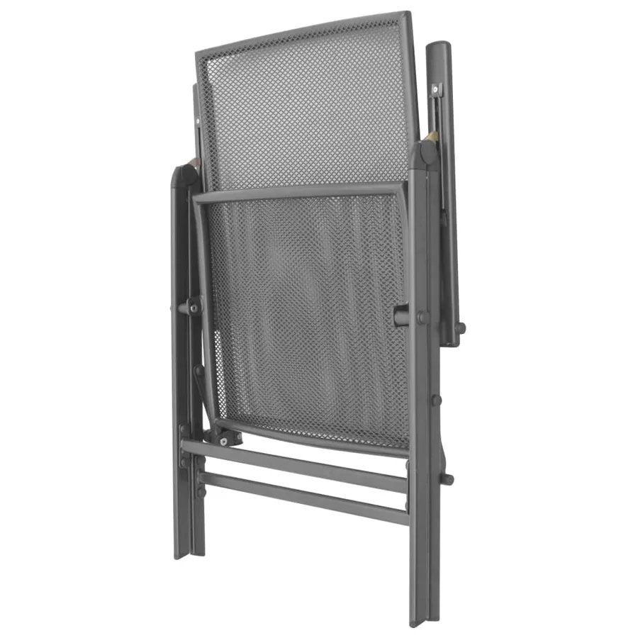 Ensemble de chaises de jardin inclinables 3 pcs anthracite - 6