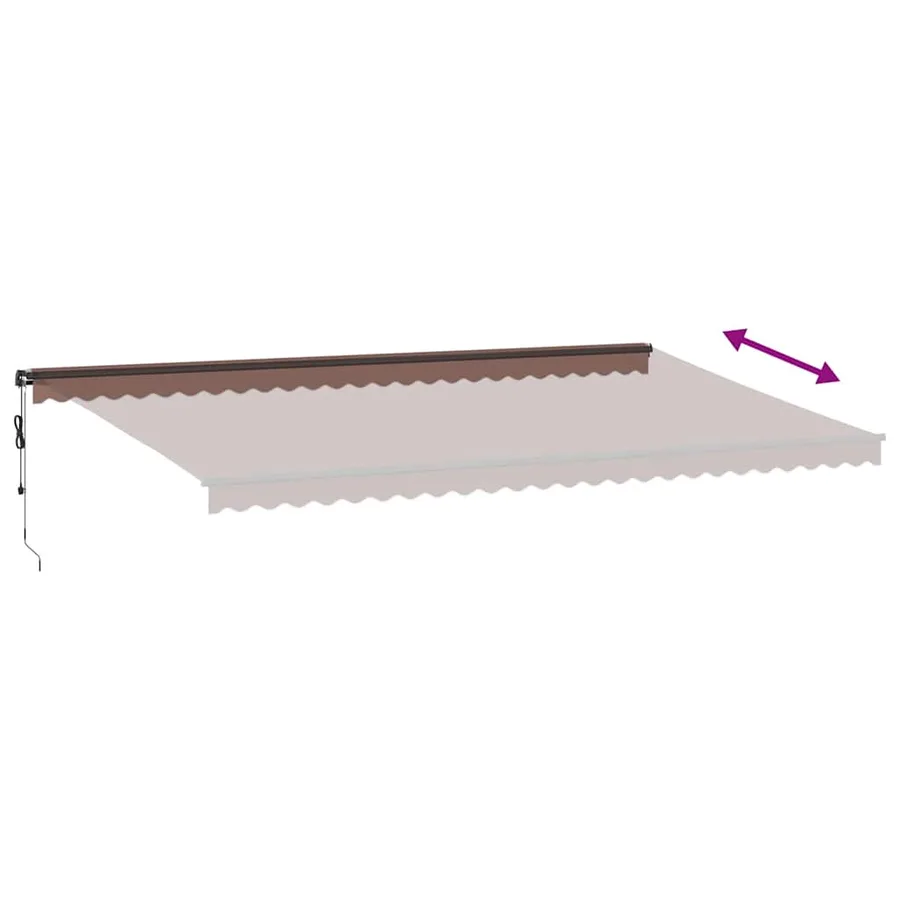 Auvent rétractable automatique marron 600x350 cm - 5
