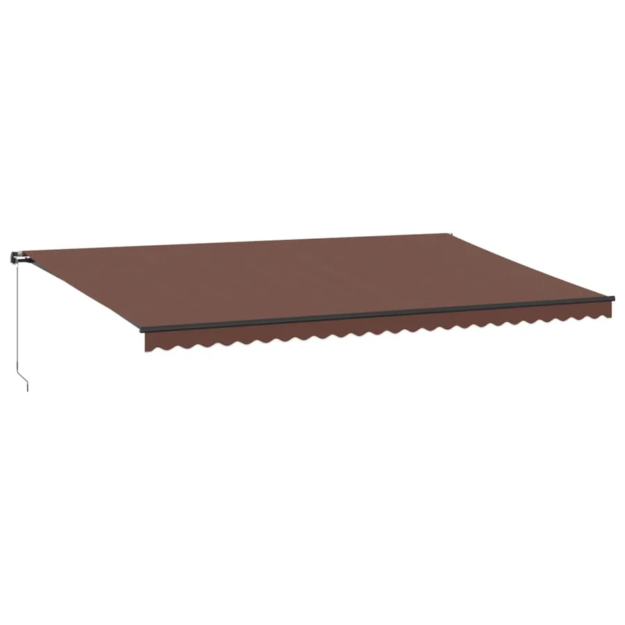 Auvent manuel rétractable marron 600x350 cm - 2