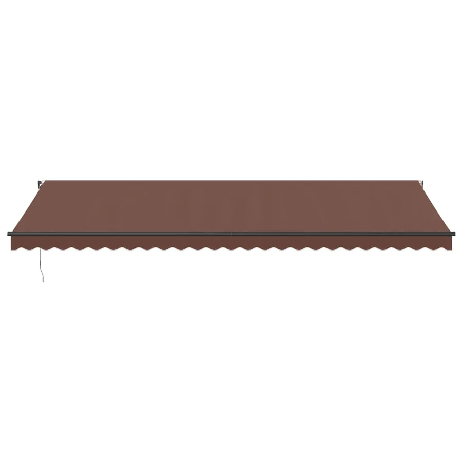 Auvent manuel rétractable marron 600x350 cm - 3