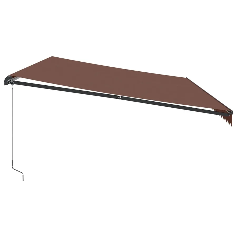 Auvent manuel rétractable marron 600x350 cm - 4