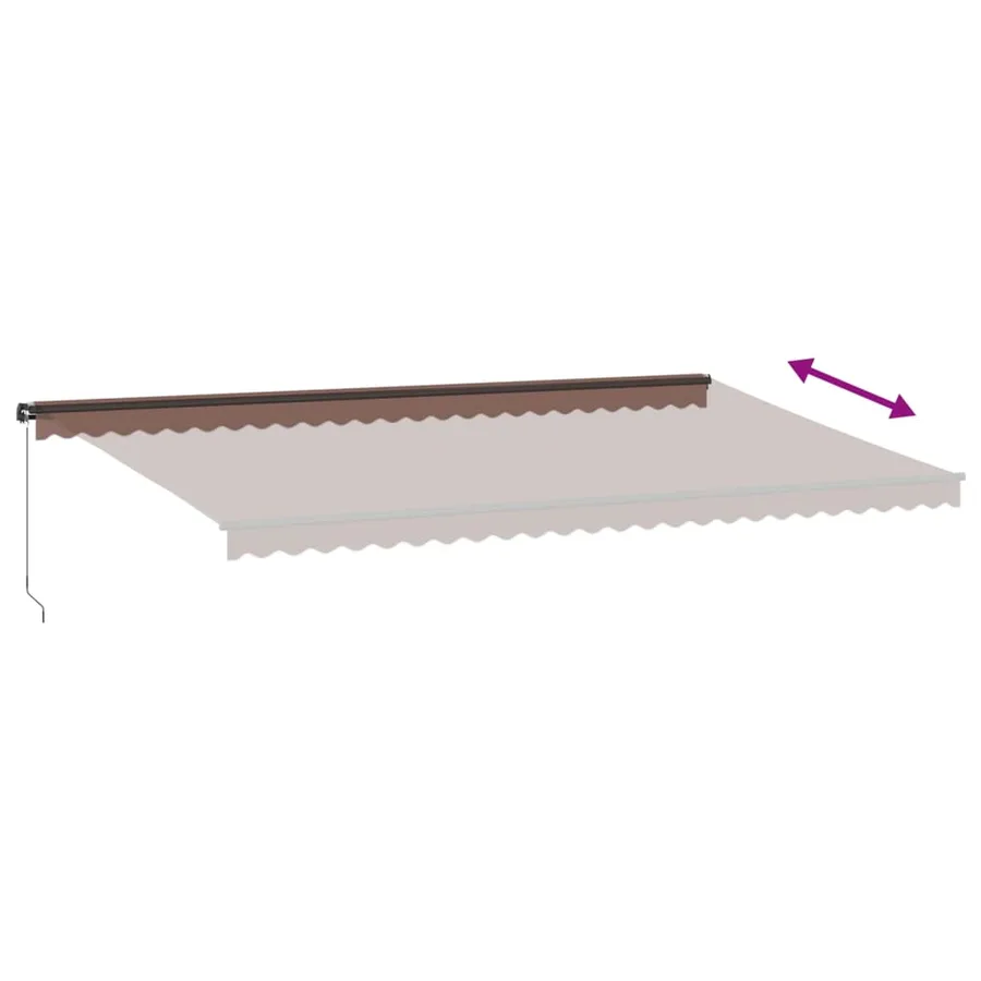Auvent manuel rétractable marron 600x350 cm - 5