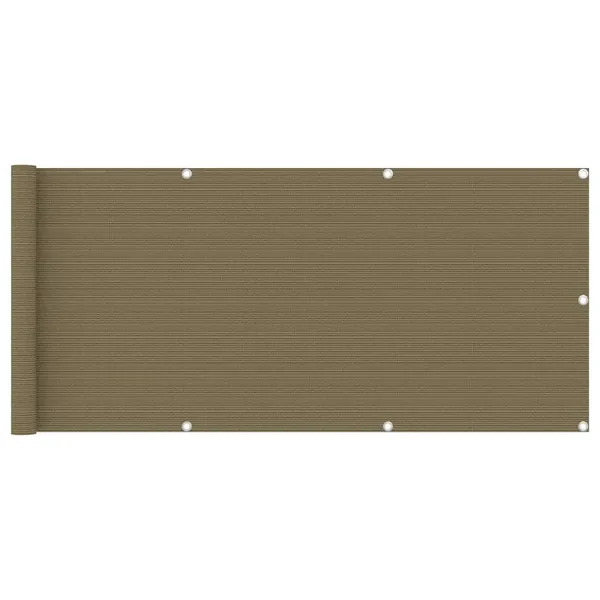 Écran de balcon Taupe 75x400 cm PEHD