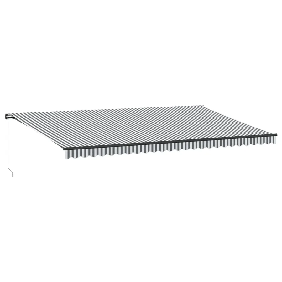 Auvent manuel rétractable anthracite et blanc 600x350 cm - 2