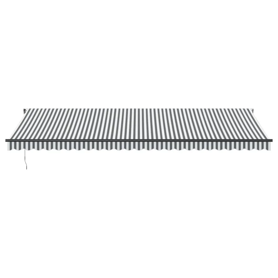 Auvent manuel rétractable anthracite et blanc 600x350 cm - 3