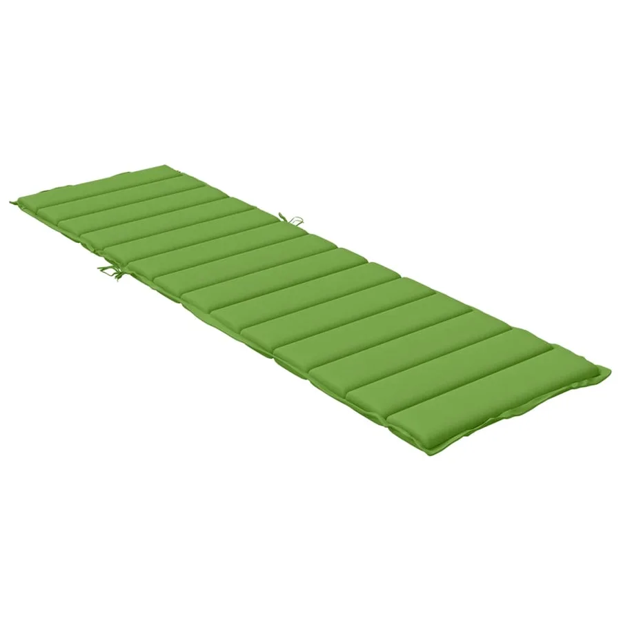 Coussin de chaise longue vert mélangé 200x70x4 cm tissu - 4