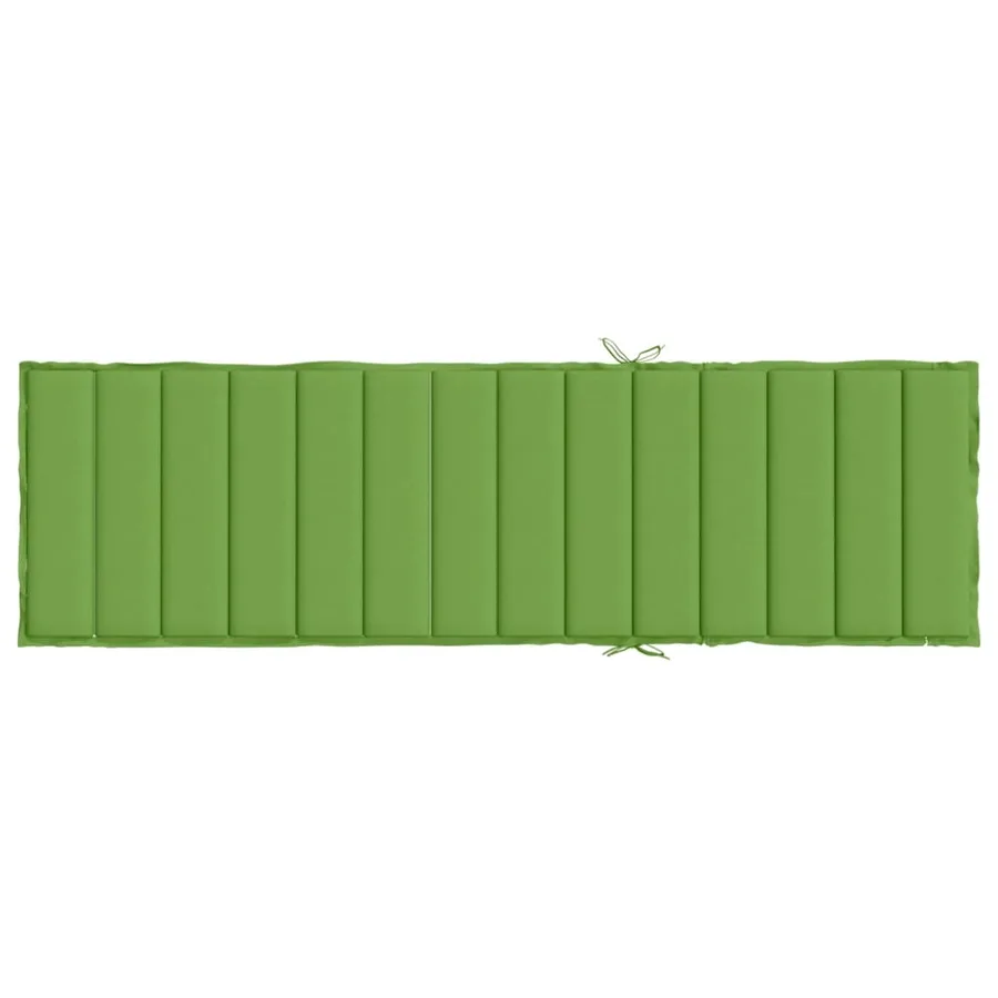 Coussin de chaise longue vert mélangé 200x70x4 cm tissu - 5