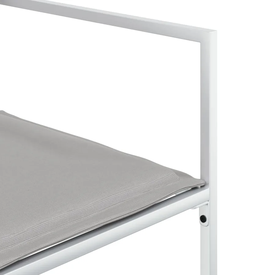 Ensemble à manger de jardin avec coussins 9 pcs blanc textilène - 8