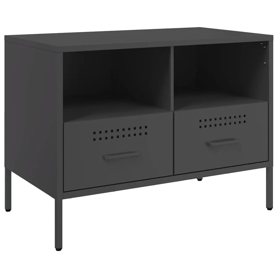 Meubles TV 2 pcs noir 68x39x50,5 cm acier - 6
