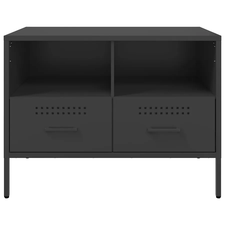 Meubles TV 2 pcs noir 68x39x50,5 cm acier - 7