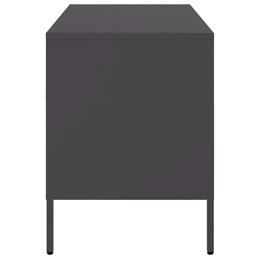 Meubles TV 2 pcs noir 68x39x50,5 cm acier - 8