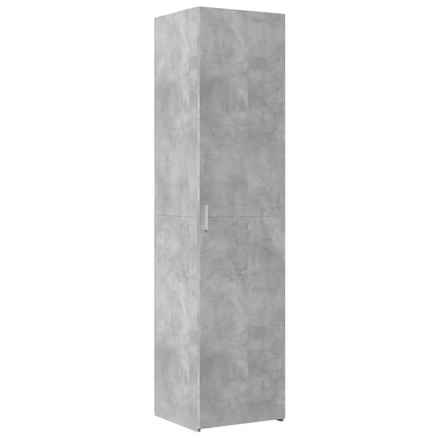 Buffet haut gris béton 45x42,5x185 cm bois d'ingénierie - 2