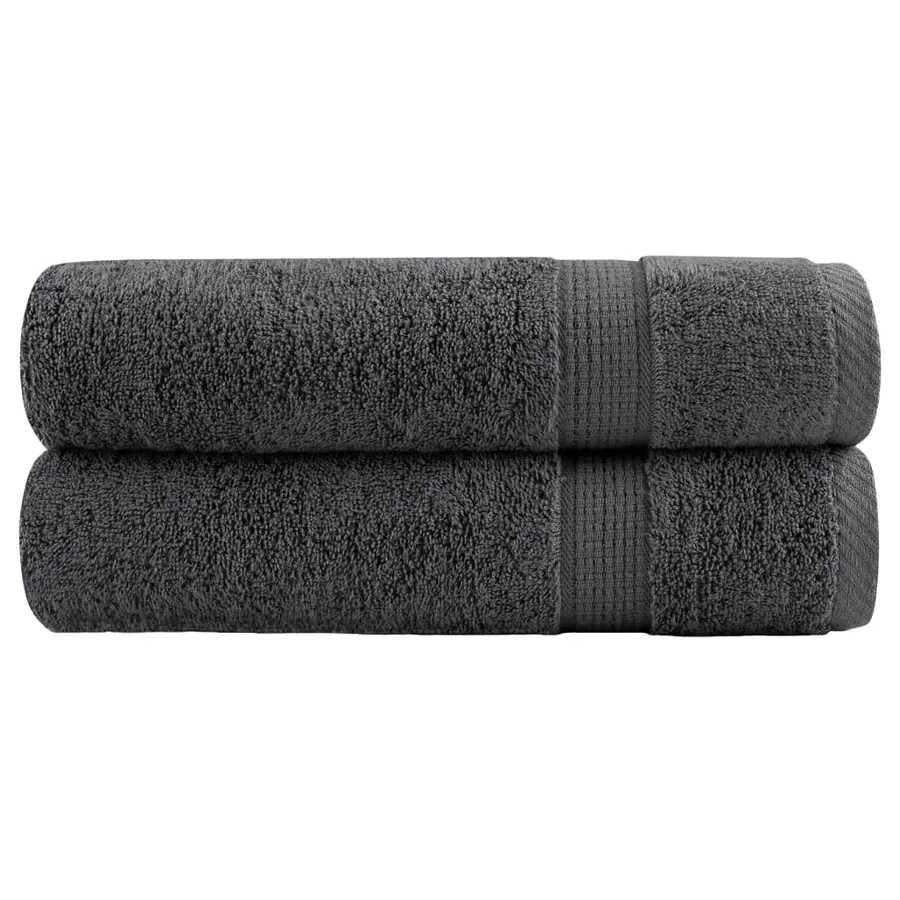 Serviettes de douche de qualité sup. SOLUND 2 pcs anthracite