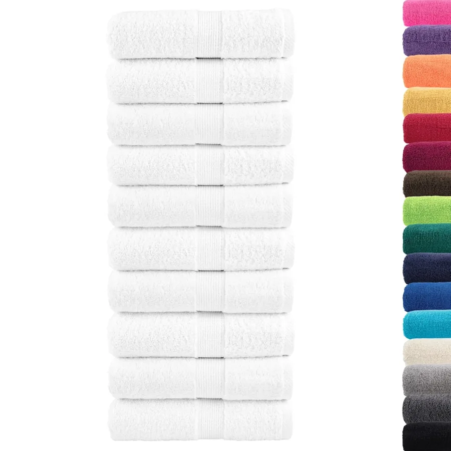 Serviettes d'invité de qualité supérieure SOLUND 10 pcs blanc - 2