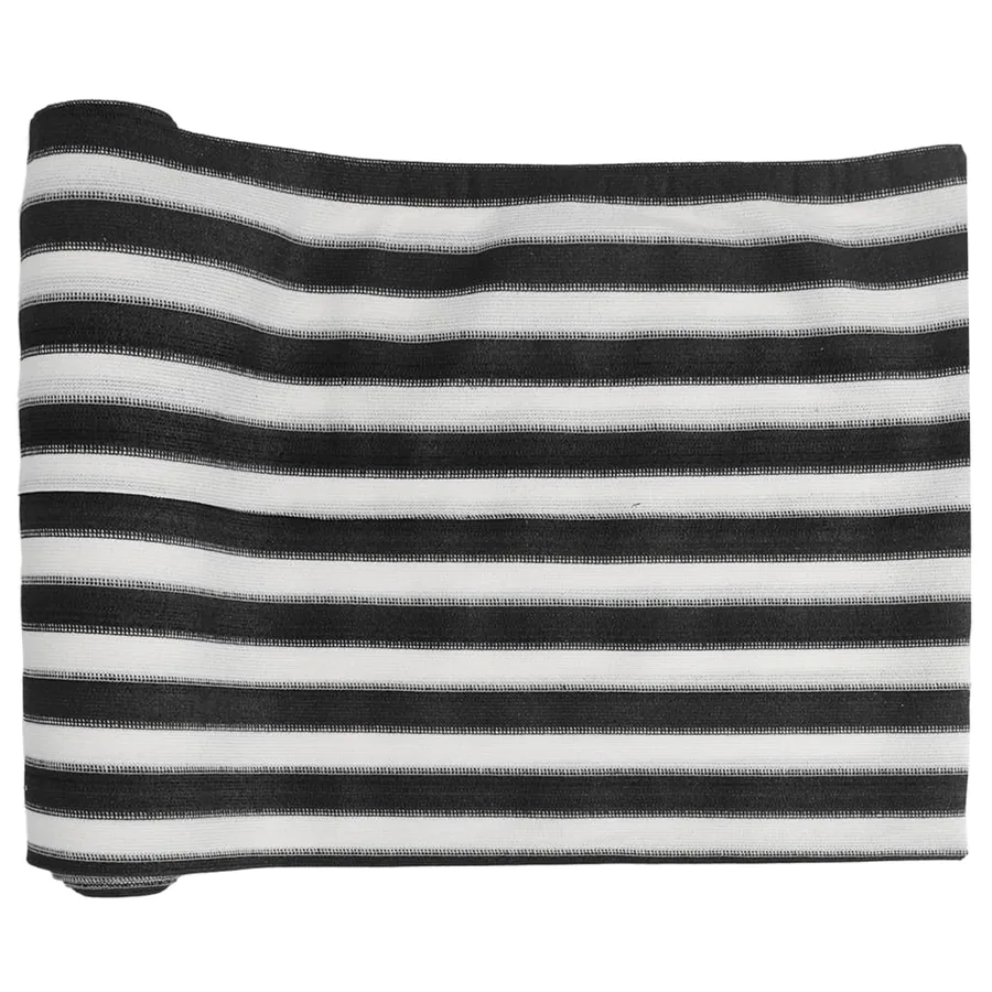 Filet brise-vue anthracite et blanc 1,5x10 m PEHD 75 g/m² - 2