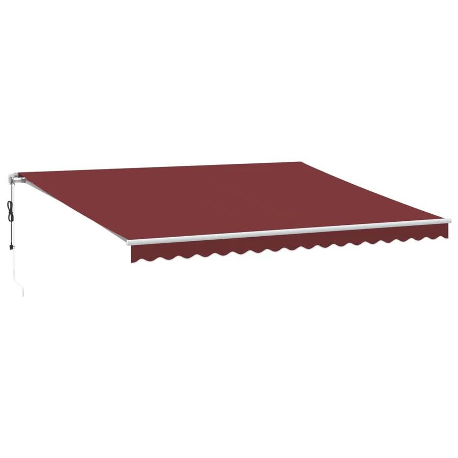 Auvent rétractable automatique avec LED bordeaux 450x350 cm - 2