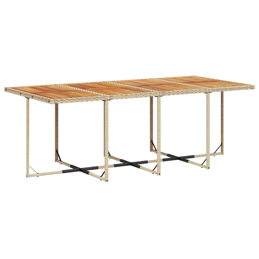 Ensemble à manger de jardin et coussins 13 pcs beige - 3