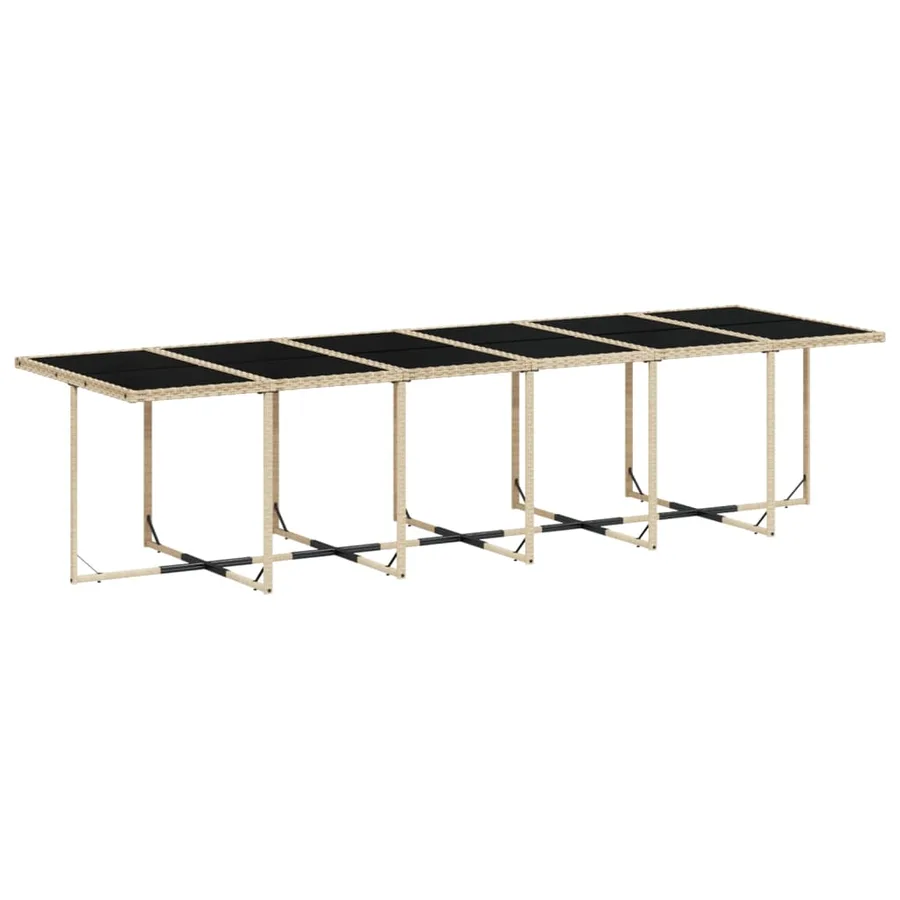 Ensemble à manger de jardin et coussins 17 pcs mélange beige - 4